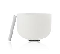 NICCOO 12inch Crystal Singing Bowl Sound Healing C Note Heart Chakra Quartz Gift for Meditation Prayer Yoga Relaxation with O-Ring and Suede Mallet White