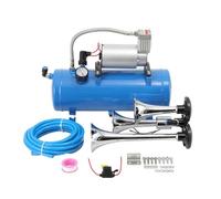 NICCOO 12V Train Air Horn Kit 3 Trumpet 150dB Super Loud with 150PSI Air Compressor 6L Tank for Car Truck Lorry Train Boat