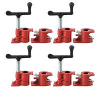 NICCOO 4 Set Pipe Clamp Woodworking Wood Gluing Pipe Clamps Wood Carpenters Clamp 3/4 Quick Release Heavy Duty