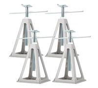 NICCOO 4 x Caravan Axle Stands Aluminium Static Jack Support Stand Adjustable Height 10.6-16.9 inch for Trailers Caravans up to 3600 kg