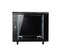 NICCOO 9U Server Rack Data Cabinet Wall Mounted Storage Rack for Home, Office, Server Room Computer Equipment with Lockable Glass Door and Wheels