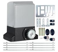 NICCOO Automatic Sliding Gate Opener Kit - Electric Door Opener Motor with Gear Rack and Infrared Sensor, 750W for Gate Up to 2000kg