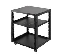 NICCOO Data Server Rack 12U 19inch Open Frame Network Cabinet with 4 Casters for Home&Office Computer Equipment