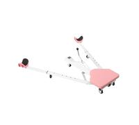 NICCOO Leg Stretcher Split Machine, 0-210° Adjustable Stretching Equipment with Timer, Heavy Duty Leg Extension Machine for Ballet Dance Gymnastics Yoga, Home Gym Fitness (White & Pink)