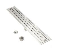 NICCOO Linear Shower Drain 600mm Stainless Steel Floor Drain Wet Room Drain for Kitchen Bathroom and Washroom