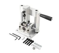 NICCOO Manual Wire Stripper Machine, Adjustable Cable Stripper Tool for 1mm-15mm Wires, Electric Drill Compatible Wire Stripping Tool, Aluminium Alloy Build (Silver)