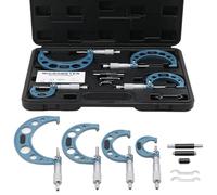 NICCOO Outside Micrometer Set External Measuring Caliper 0-4inch Range 0.0001inch High Precision Machinist Tool with Storage Box