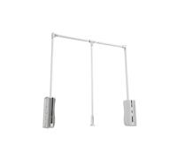 NICCOO Pull Down Clothes Rail Adjustable 839-1210mm Wardrobe Lift Large Extendable Cloth Hanger for Easy Closet Access Space-Saving Design for Closet and Wardrobe Weight Capacity Up to 15 kg