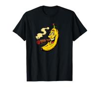 Nice Banana Face with Cigar for Smoker and Bananas Lovers T-Shirt