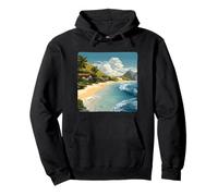 Nice Beach Houses with Palm Trees for Ocean Lovers Pullover Hoodie