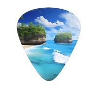 Nice beach Printed guitar picks - three thicknesses: thin, medium and thick, suitable for electric guitar, bass and ukulele.