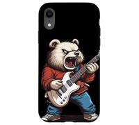 Nice Bear with Rock'n Roll Guitar Costume Case for iPhone XR