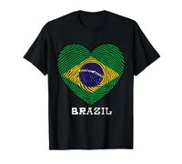 Nice Brazil Hearth Graphic T-Shirt