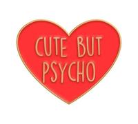 Nice But Psycho Enamel Pin No More Drama - Is It Friday Still Stu?" Brooch For Collar Fun Quotes, Normal, Non-precious metal