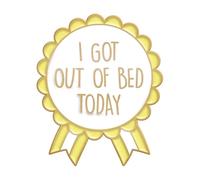 Nice But Psycho Enamel Pin No More Drama - Is It Friday Still Stu?" Brooch For Collar Fun Quotes, Normal, Non-precious metal