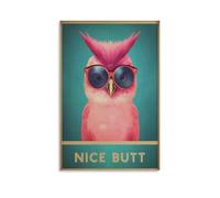 Nice Butt Poster Vintage Bathroom Art Poster Funny Owl Home Decor Owl Gift Idea Wall Art Poster Canvas Poster Wall Art Decor Print Picture Paintings for Living Room Bedroom Decoration 20x30inch(50x75c