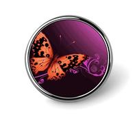 Nice Butterfly Printed Round Brooch A Must Have Accessory for Trendy Women Ideal for Valentine's Day Birthday Graduation