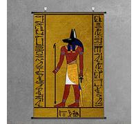 Nice Captain Ancient Egyptian Deities Scroll Poster Print Wall Art Home Decor Myths Portraits (Anubis)