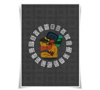 Nice Captain Ancient Empire Banner Empire Flag A3 Poster Emblem Prints Wall Art (Maya Civilization)