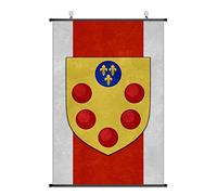 Nice Captain Ancient Famous House Coat of Arms Emblem Banner Scroll Poster Cloth Print Decor (House of Medici)