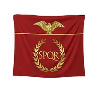 Nice Captain Ancient Roman Legion Banner Tapestry SPQR Flag Wall Hanging Wall Art Flag Decor (Roman Standards)