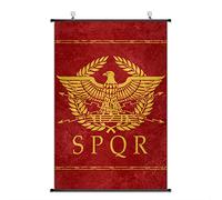 Nice Captain Ancient Roman Period Cultural Symbol Scroll Poster Empire Banner Wall Art Home Decor 75x50cm (Rome)
