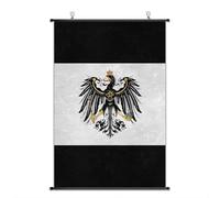 Nice Captain Early Modern Country Flag Scroll Poster National Flag Banner Wall Art Home Decor 75x50cm (Kingdom of Prussia)