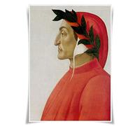 Nice Captain Great Writer Portrait Poster Literary Giants A3 Prints Wall Art Home Decor (Dante Alighieri)