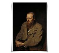 Nice Captain Great Writer Portrait Poster Literary Giants A3 Prints Wall Art Home Decor (Fyodor Dostoevsky)
