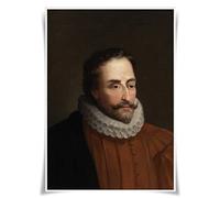 Nice Captain Great Writer Portrait Poster Literary Giants A3 Prints Wall Art Home Decor (Miguel de Cervantes)