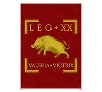 Nice Captain Imperial Roman Army Vexillum Poster 70cm x50cm Roman Legions Standard Flag Canvas Poster (LEGIO XX VALERIA VICTRIX)