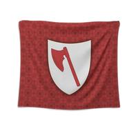 Nice Captain Medieval Military Order Coat of Arms Tapestry Knight Banner Fabric 100cmx125cm Wall Decor (Order of the Hatchet)