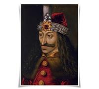 Nice Captain Portrait of 99 Great Kings, Queens and Rulers of the World Poster Fabric Material Print Fine Art Decor (Vlad the Impaler)
