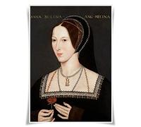 Nice Captain Portrait of 99 Great Kings, Queens and Rulers of the World Poster Fabric Material Print Fine Art Decor (Anne Boleyn)