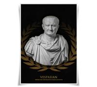 Nice Captain Roman Emperor Portrait Poster Ancient Rome Imperator Bust A3 Prints Wall Art Decor (09 Vespasian)
