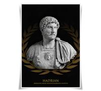Nice Captain Roman Emperor Portrait Poster Ancient Rome Imperator Bust A3 Prints Wall Art Decor (14 Hadrian)