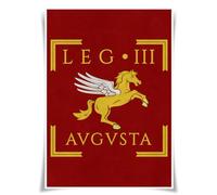Nice Captain Roman Legion Banner A3 Poster Flag Print Cloth Wall Decor Gift Ancient Rome (LEGIO III AUGUSTA)