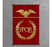Nice Captain Roman Legion Banner Scroll Poster SPQR Flag Print Wall Art Decor Ancient Roman (Roman Standards)