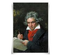 Nice Captain Top 50 Classical Composers Portrait Poster Musician A3 Prints Wall Art Decor (02 Ludwig Van Beethoven)