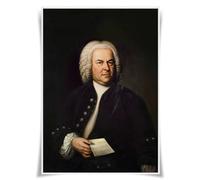 Nice Captain Top 50 Classical Composers Portrait Poster Musician A3 Prints Wall Art Decor (03 Johann Sebastian B.)