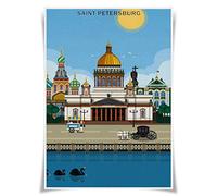 Nice Captain Travel Posters Famous Tourist Sites Prints A3 Size Wall Art Home Decor (Russia Saint Petersburg)