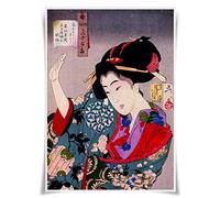 Nice Captain Ukiyo-e Geisha Poster Vintage A3 Prints Cloth Japanese Art Home Wall Decor (#23)