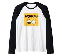 Nice Cartoon Pudding Costume for Adults and Kids Raglan Baseball Tee