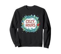 Nice Christmas Wreath with Cozy Elf Hours for Festive Days Sweatshirt