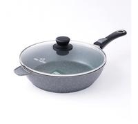 Nice Cooker - Roc-Tec Real Stone Particles Non-Stick Frying Pan for All Hobs Including Induction + Oven (Large 24 cm)