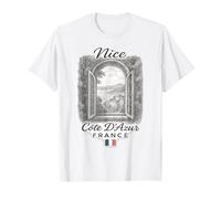 Nice Côte d'Azur Vintage Window Souvenir France T-Shirt