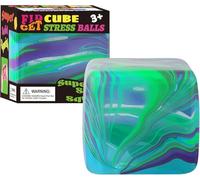 Nice Cube, Ice Cube Stress Relief Fidget Toys, Ice-themed Squishy Cube and Sugar Balls, Sensory Toys for Children with Autism, Fidget Toys for Classroom Rewards (Green)