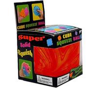 Nice Cube, Ice Cube Stress Relief Fidget Toys, Squishy Color Doh Cube Squeeze Toys for Kids Adults, Sensory Hand Exercise Stress Balls for Autism Anxiety Relief (Orange)