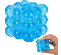 nice Cube Stress Cube Squishy, Square Squishy Cube with Wax Cracking Feature, Stress Relief fidget Cube for Calming, Blue Square Squishy Cube