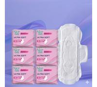 Nice Day Basics Ultra Soft Sanitary Pads | 245mm Regular Size | Day Use Pads | Soft & Comfortable | 10 Pads Pack (Pack of 6)